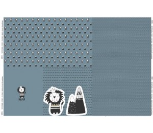 Jersey - Panel Löwe rauchblau